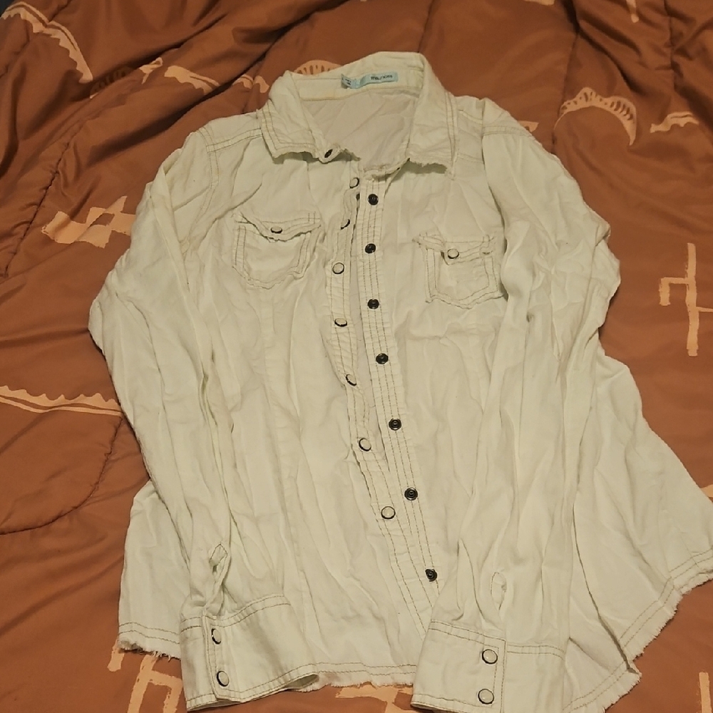 Cream Button-Up Shirt